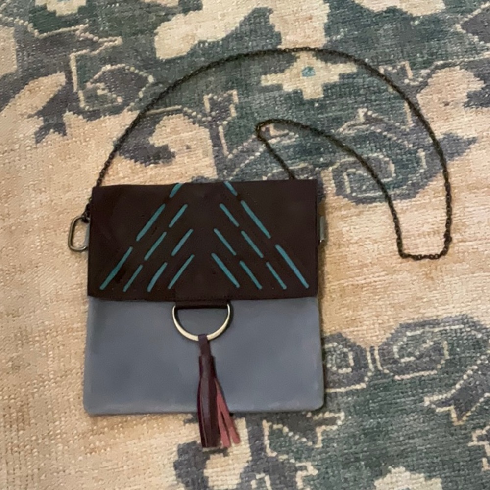 Boho Moroccan Artisan Leather Crossbody Bag